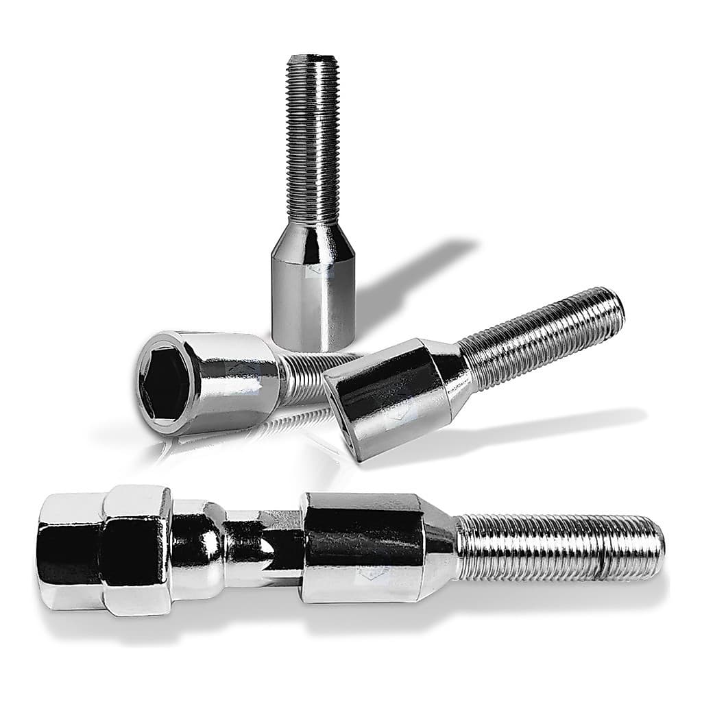 Kit 4 Parafusos Fiat Allen Longo Com Chave - M12x1,25x36mm