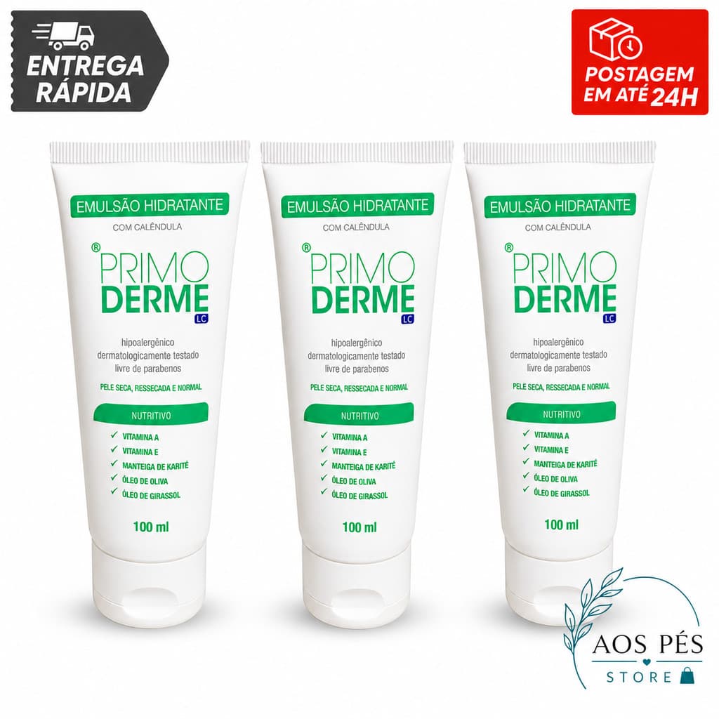 Primoderme Emulsão Hidratrante 100ml - Kit com 3 Unidades