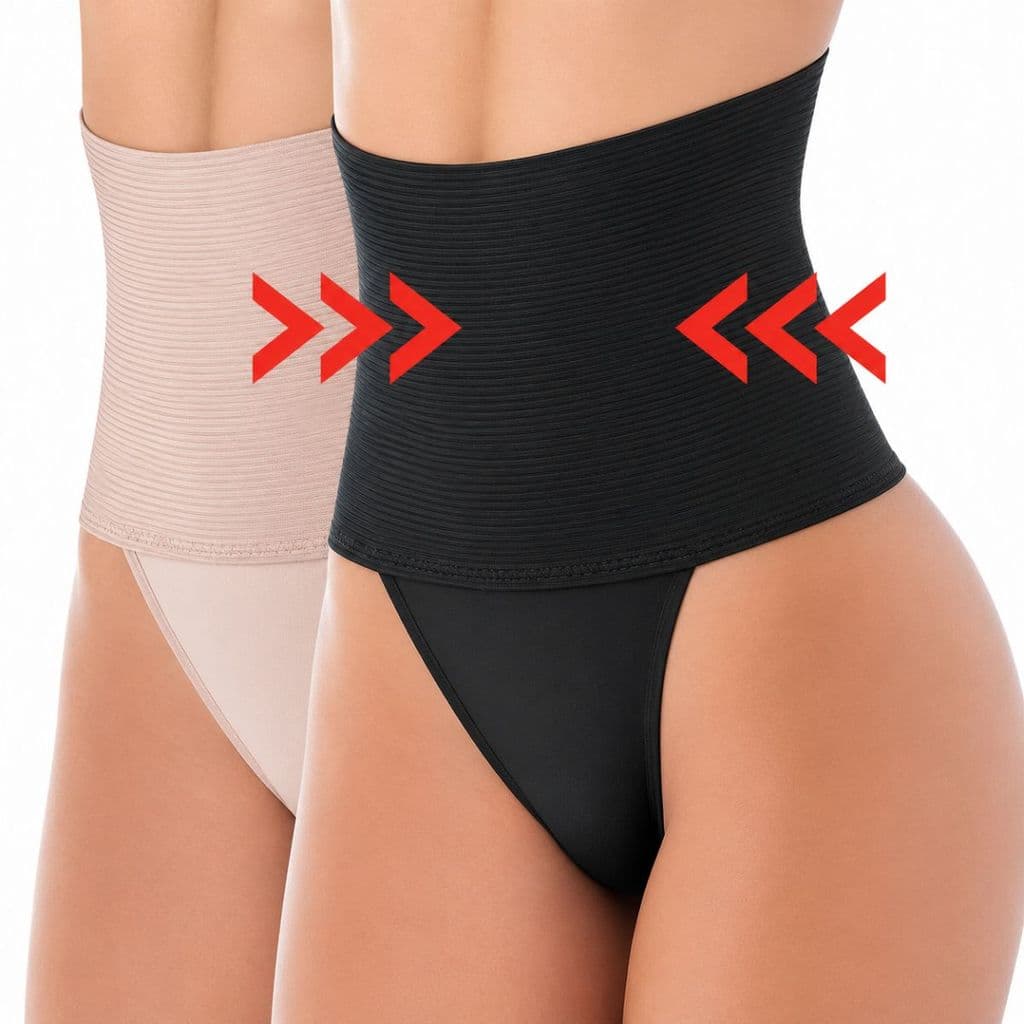 Kit 2 Cinta Modeladora Plus Size Cós Alto Segura Barriga Feminina - Raquel