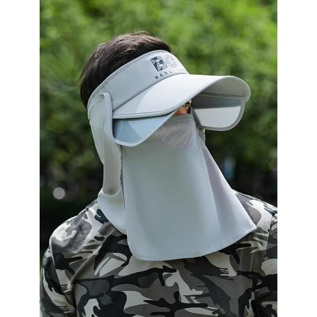 Chapéu protetor solar de pesca masculino ao ar livre dedicado pára-sol Anti-ultravioleta máscara chapéu de sol verão vaz