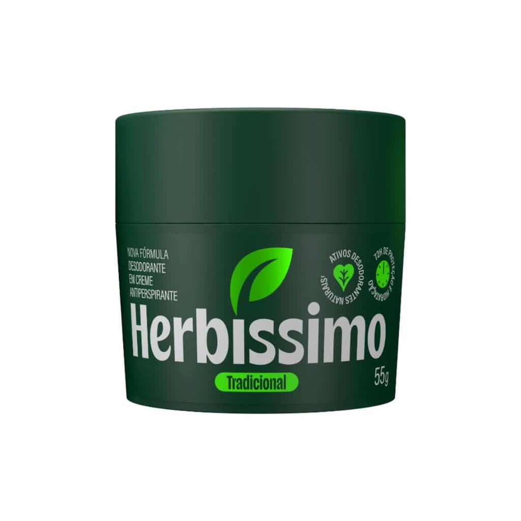 Desodorante Antiperspirante 72h De Proteção Herbíssimo Tradicional Nova Fórmula 55g