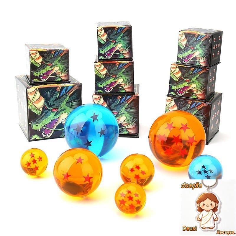 Oversized 1-7 Estrela 7 Esferas Bolas De Dragão 5,7/7,6 Cm Esferas Do Dragão Dragon Ball Z Amarelo