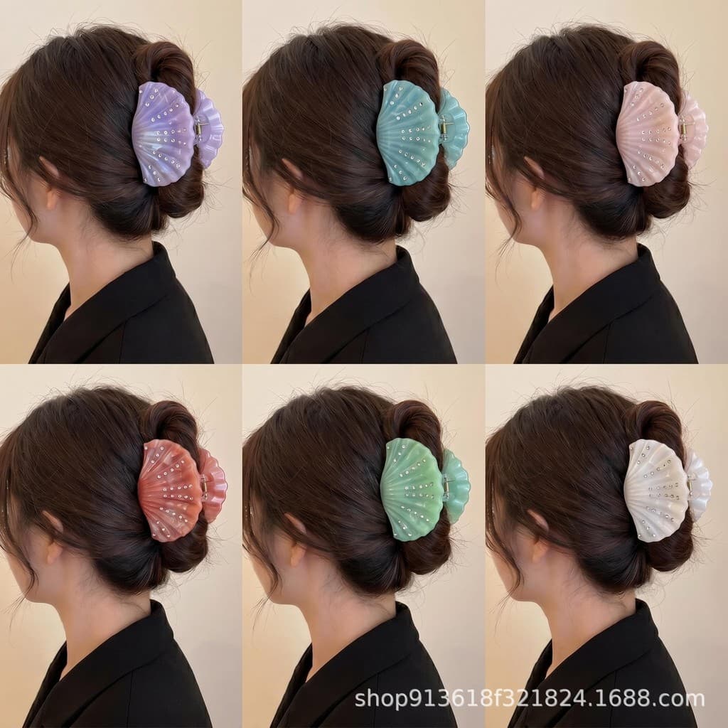 Cross-Border verão estilo oceano cristal grande tubarão clipe de cabelo acessórios de cabelo estilo europeu americano gr