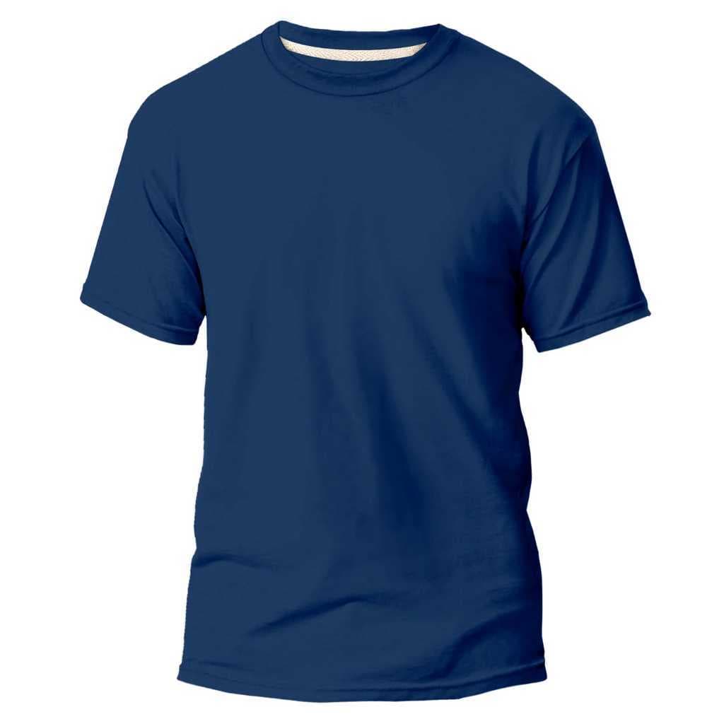 Camiseta Blusa Camisa Básica 100%  Algodão Premium Casual Slim Lisa Masculina Azul Marinho