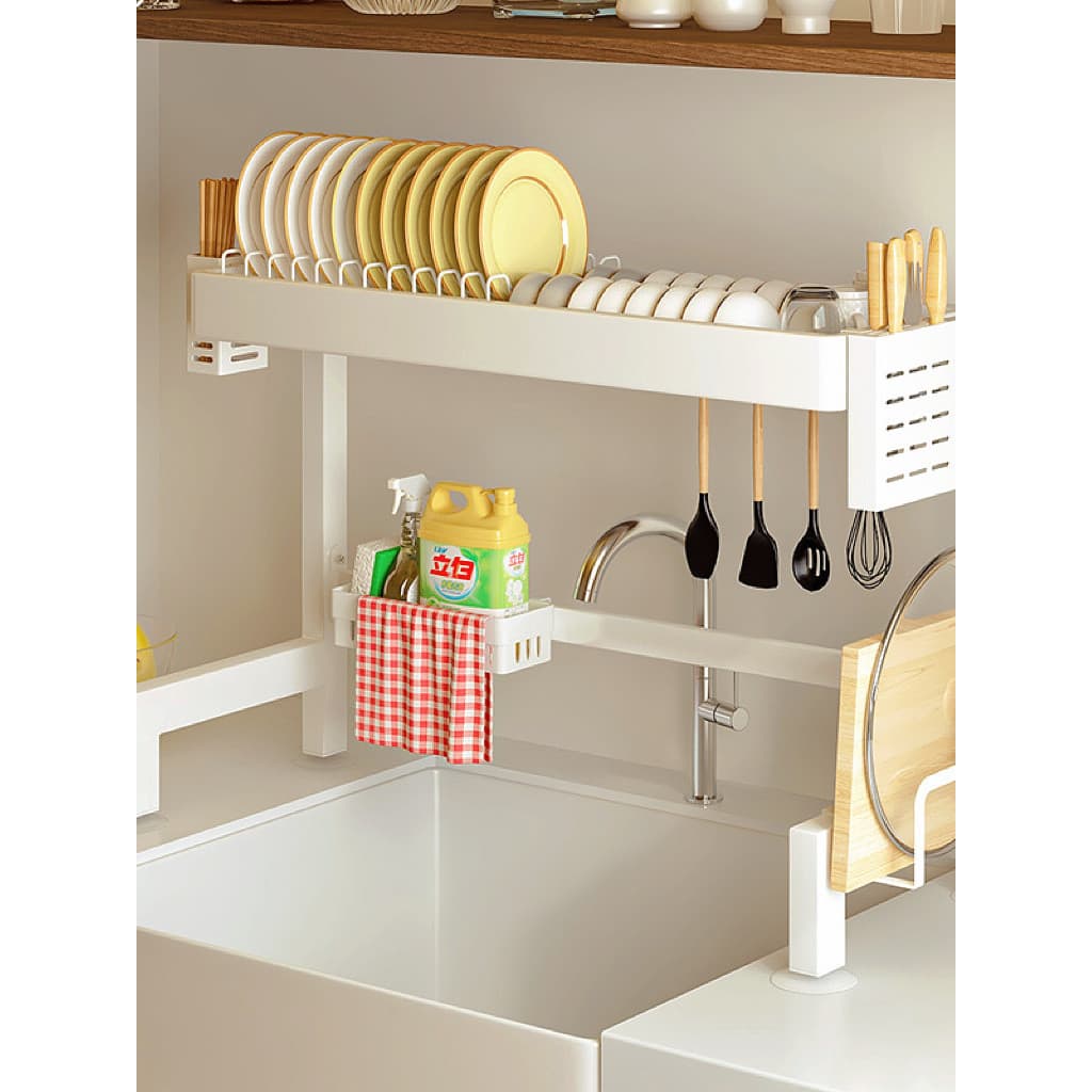 Pia da cozinha rack bancada rack de lavar louça prato dreno rack multifuncional pia talheres rack armazenamento