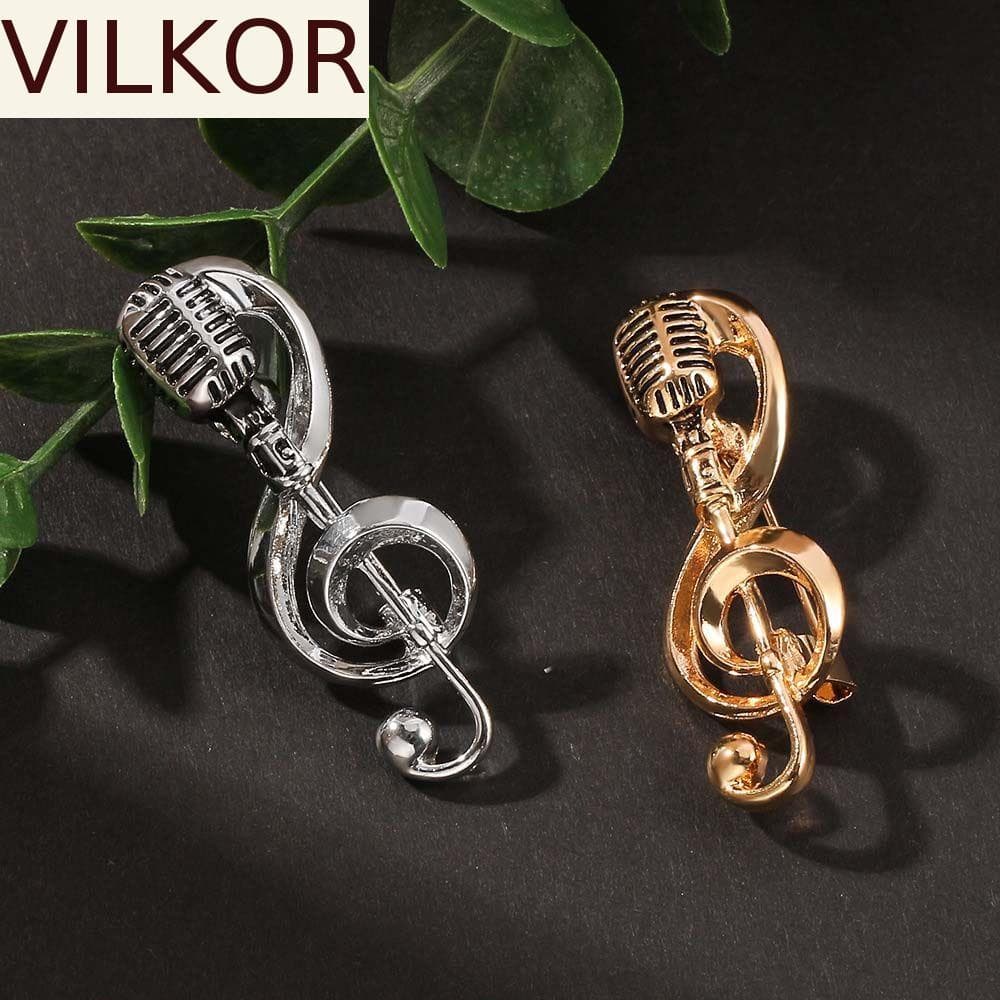 VILKOR Música Nota Broche Cantor Festa Concerto Lapela Crachá Pino Dos Desenhos Animados Broches