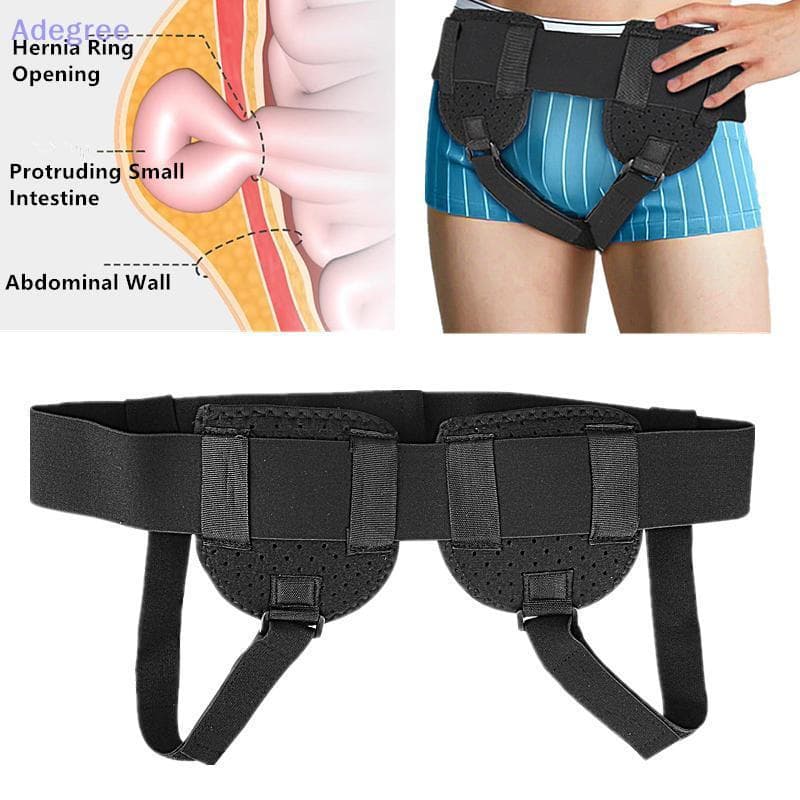 Adegree Cintos De Hérnia Suporte De Virilha Para Homens Mulher Esportes Bilateral Cinta De Cintura Ajustável Com Almofad