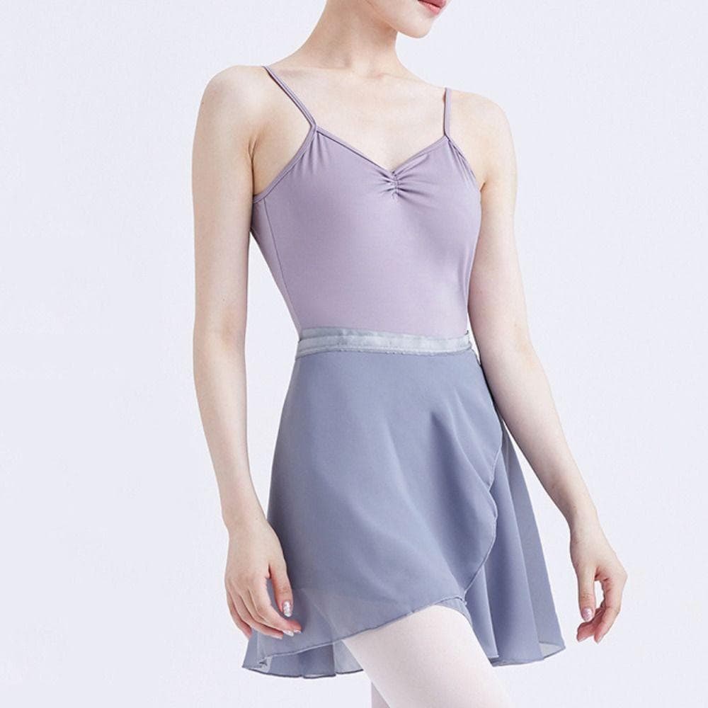 Saia De Dança Tutu Ballet , Leotard Lace Treinamento Stretchy Pure Color Chiffon Adulto/Criança