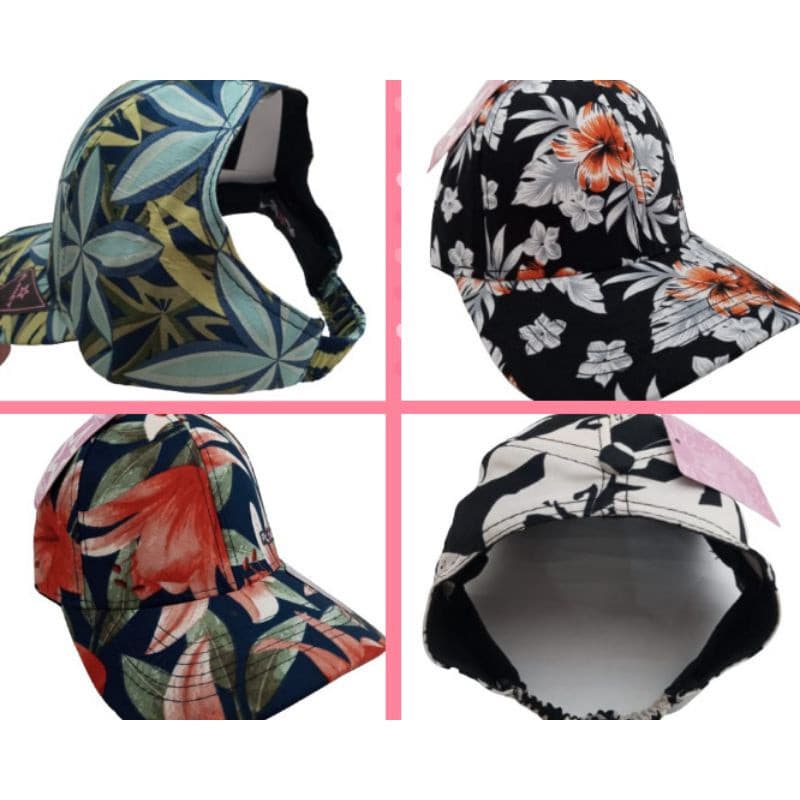 Chapéu feminino com tema espacial, adequado para coques/rabos de cavalo e cabelos cacheados.   NHNY