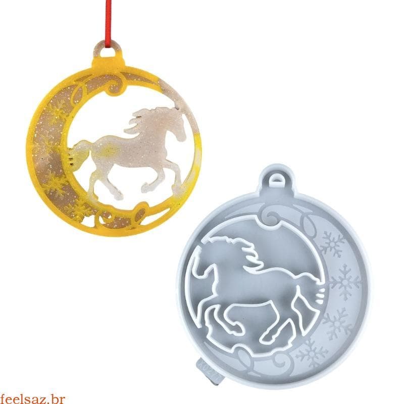 feelsaz Molde Decorativo Pingente, Silicone Flexível Para Árvore Natal, Moldagem J