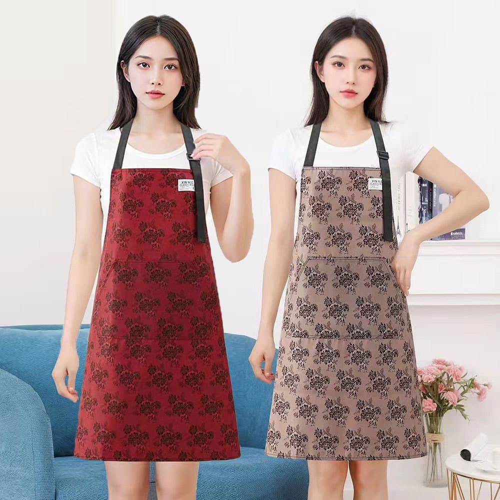 Avental feminino novo estilo cozinha doméstica cozinhar à prova dwaterproof água à prova de óleo ajustável estilingue ci