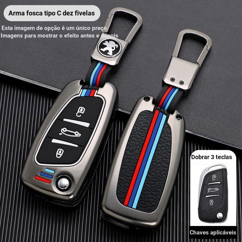 Capa para Chave Remota para Peugeot Citroen C1 C2 C3 C4 C5 DS3 DS4 DS5 DS6 Acessórios de Estilo Porta-Chaves RADW