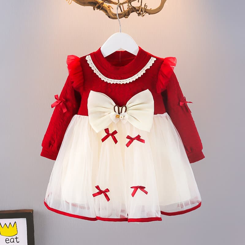 Crianças crianças roupas meninas vestido outono 2023 novo estilo bebê estilo ocidental vestido de princesa menina vestid