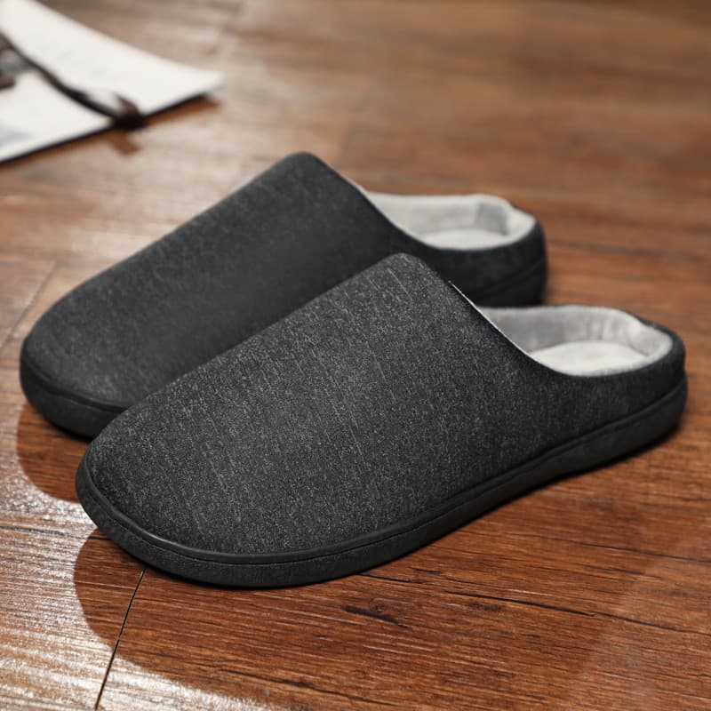 Chinelos de algodão masculino Plus Size 46 inverno quente forro de lã antiderrapante Casual casa chinelos casal simples