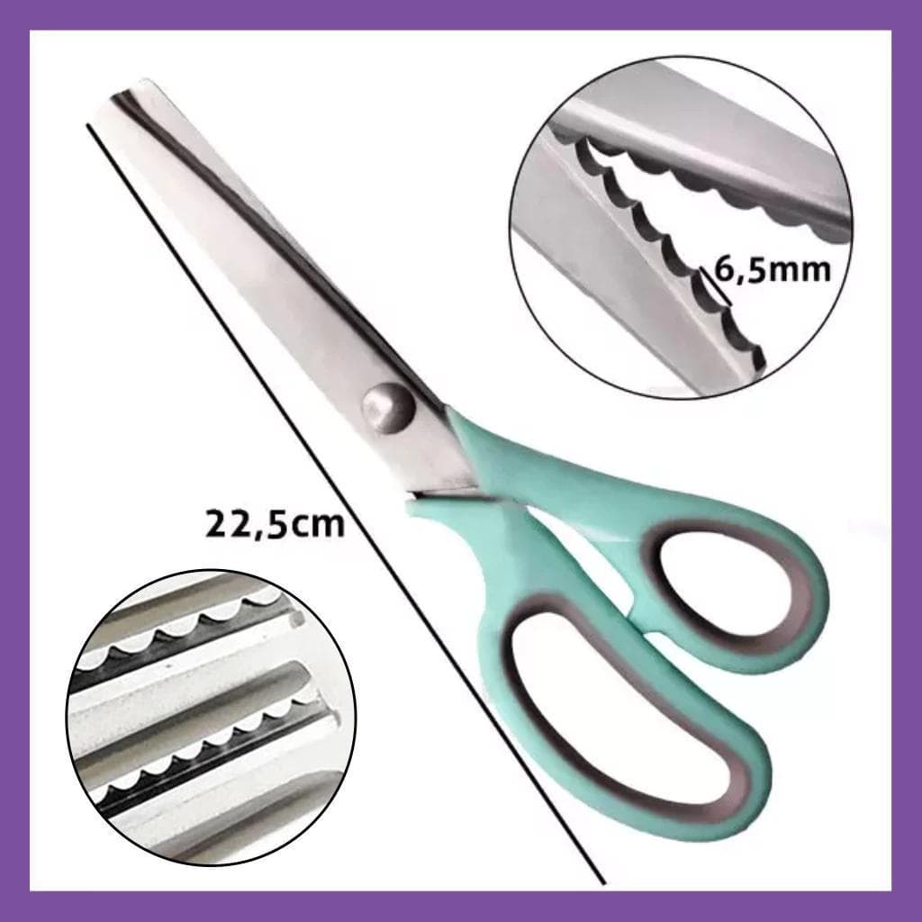 Tesoura de Picotar Escalope Arredondado Profissional Lanmax