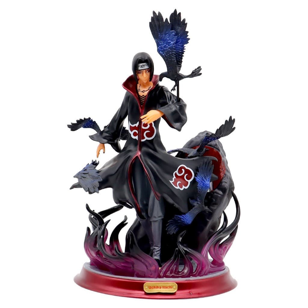 Estátua do Uchiha Itachi do Anime Japonês "Naruto" com Cabeça Intercambiável, Modelo Articulado de 26cm, P TUST