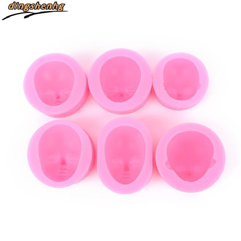 Cabeça De Molde De Rosto De Bebê De Silicone Para Sabonete Artesanal De Chocolate Fondant