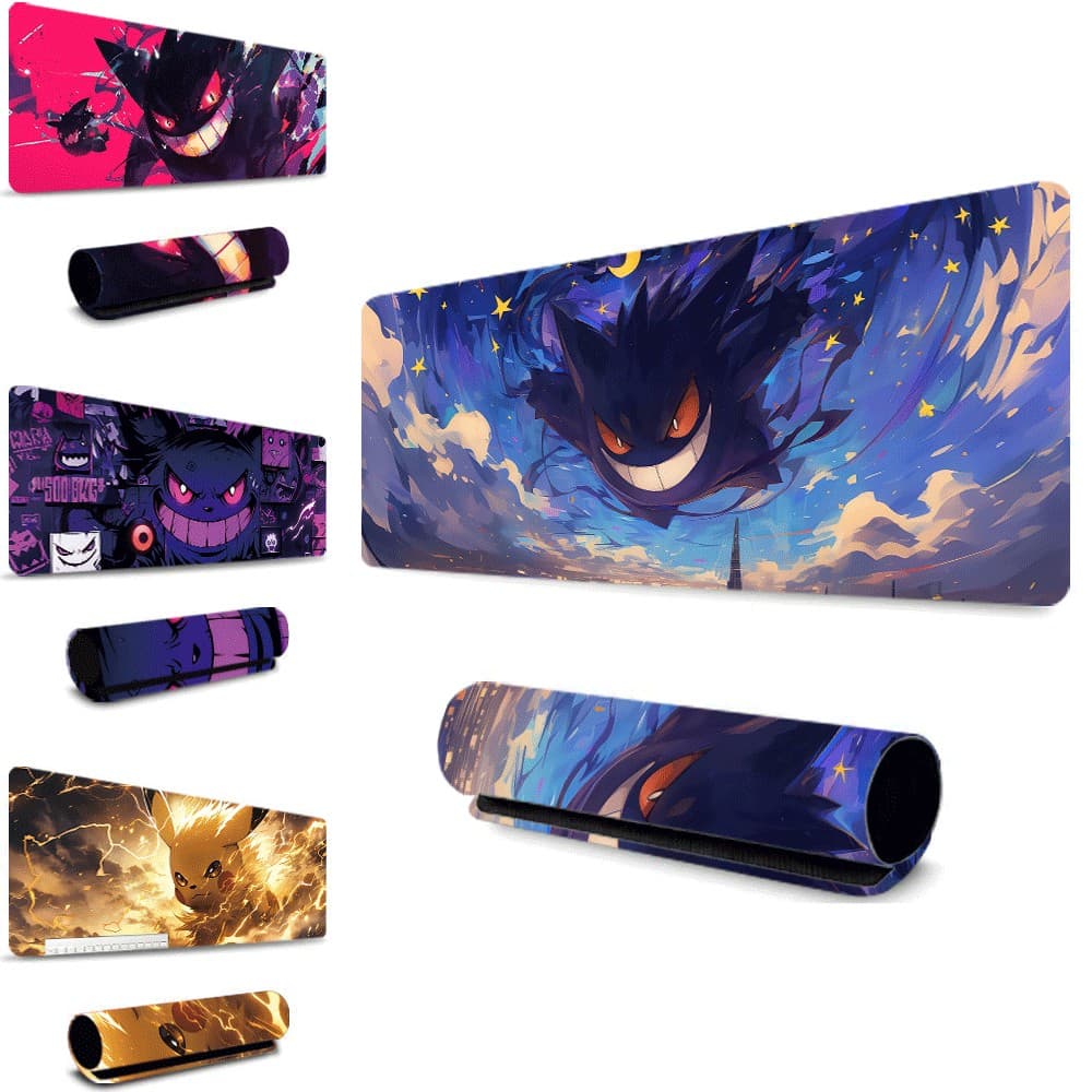 Grande Pokémon Gengar Vermelho Grafite Impressão Gaming Mouse Pad Antiderrapante Tapete De Alta Precisão PC Notebook Gam