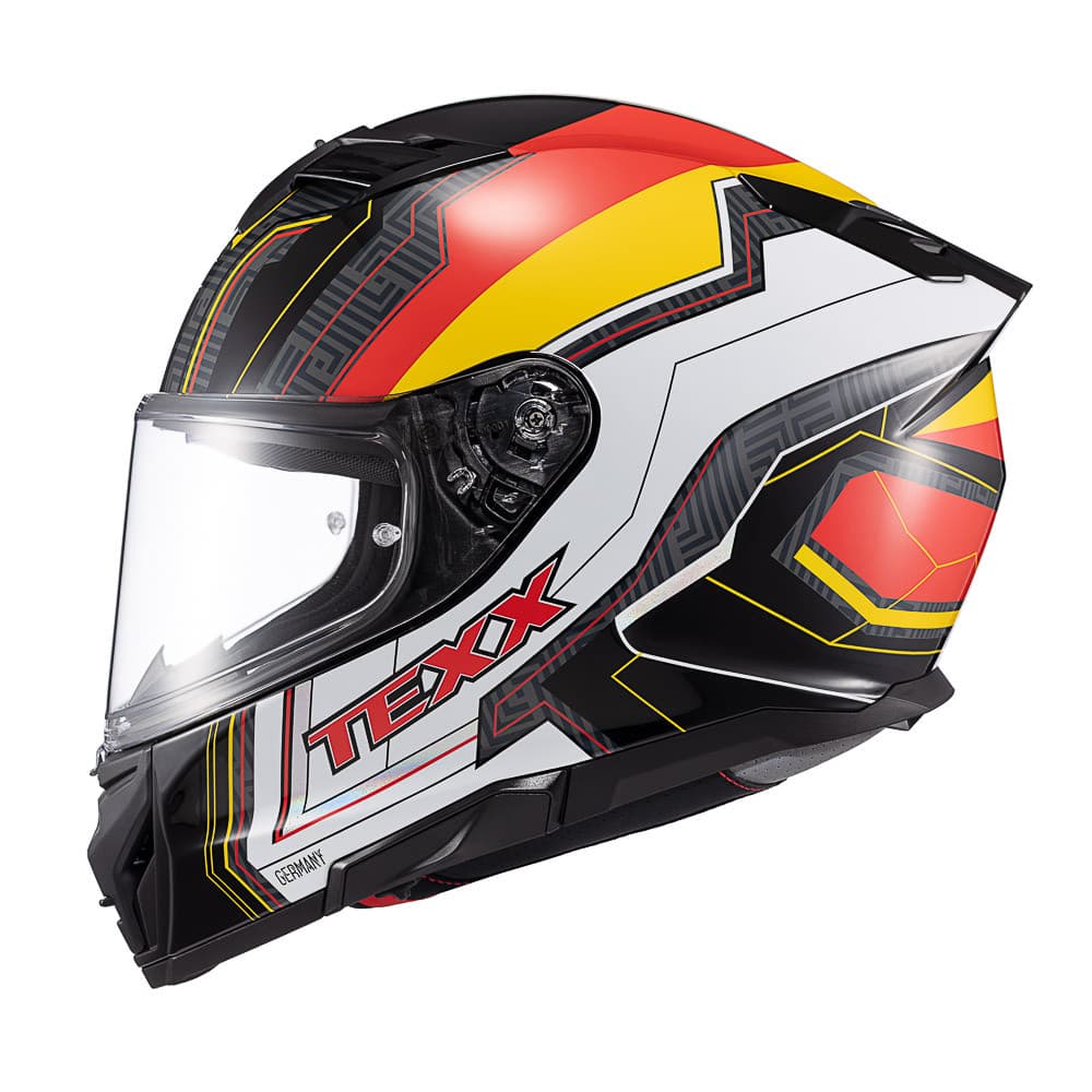 Capacete Texx Fechado Kaiman Flag Alemanha Óculos Interno Duplo