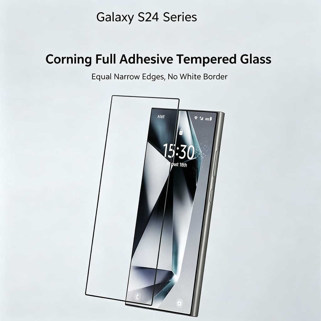 Filme de telefone móvel adequado para Samsung s24u filme temperado borda preta s23 tela cheia s22 + HD s21plus filme de