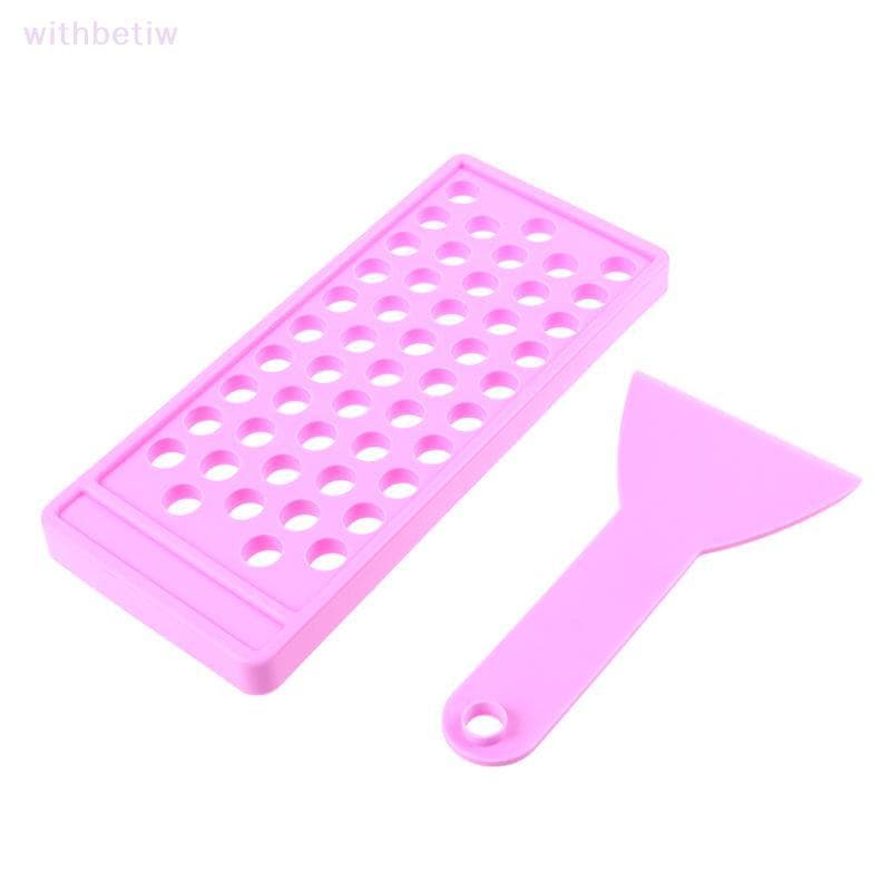 (withbetiw) 2 Peças/Conjunto Diy Bálsamo Labial Brilho Kit De Artesanato Cera Derramando Bandeja Espátula Raspador Novo