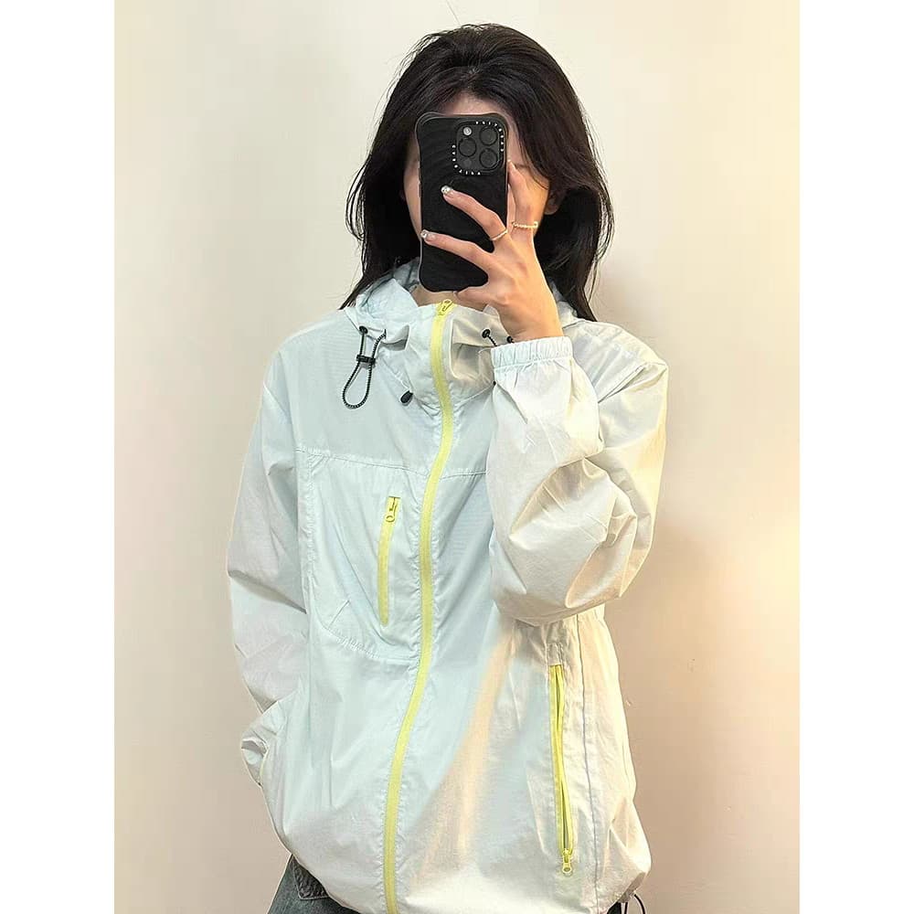 Estilo coreano roupas de proteção solar feminino 2026 novo estilo verão solto ao ar livre estilo fino jaqueta respirável