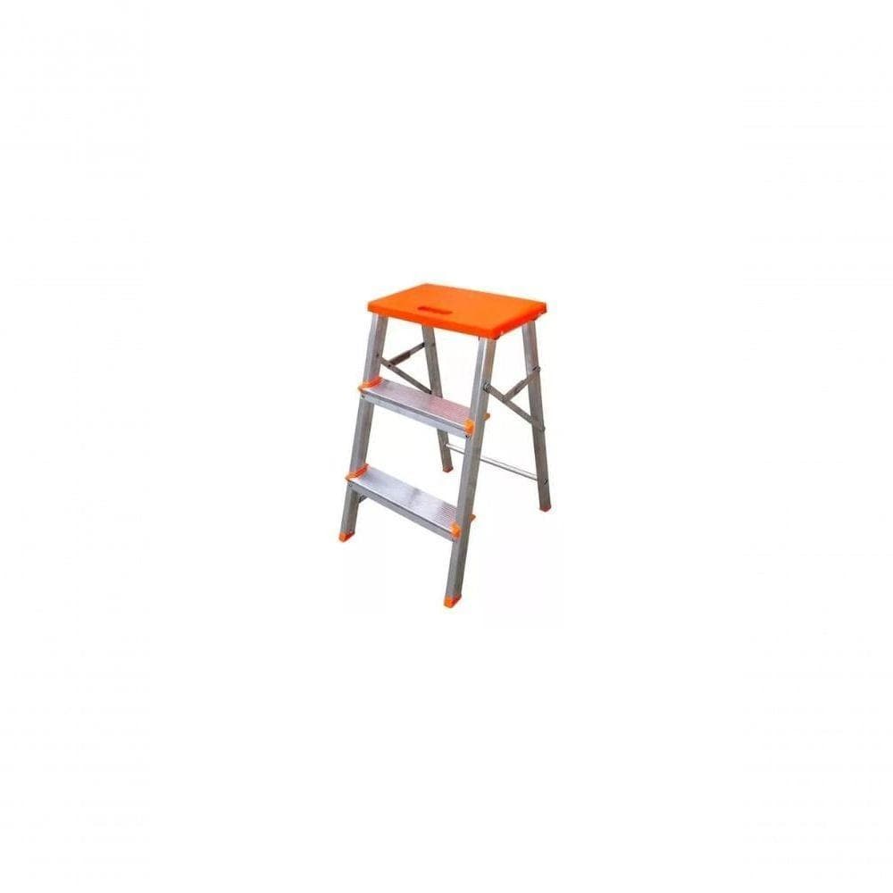 Escada Banco Alumínio ESC0071 3 Degraus Dobrável 120kg Botafogo Lar & Lazer