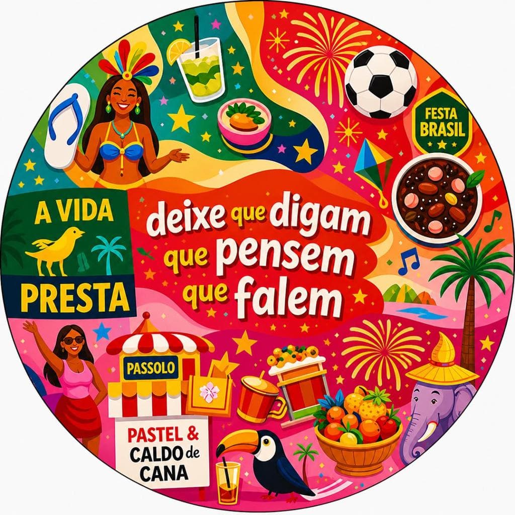 Capa Mini Painel Para estrutura de 50x50 Personalizado para festa na mesa - BRASILIDADE  MODELO 110
