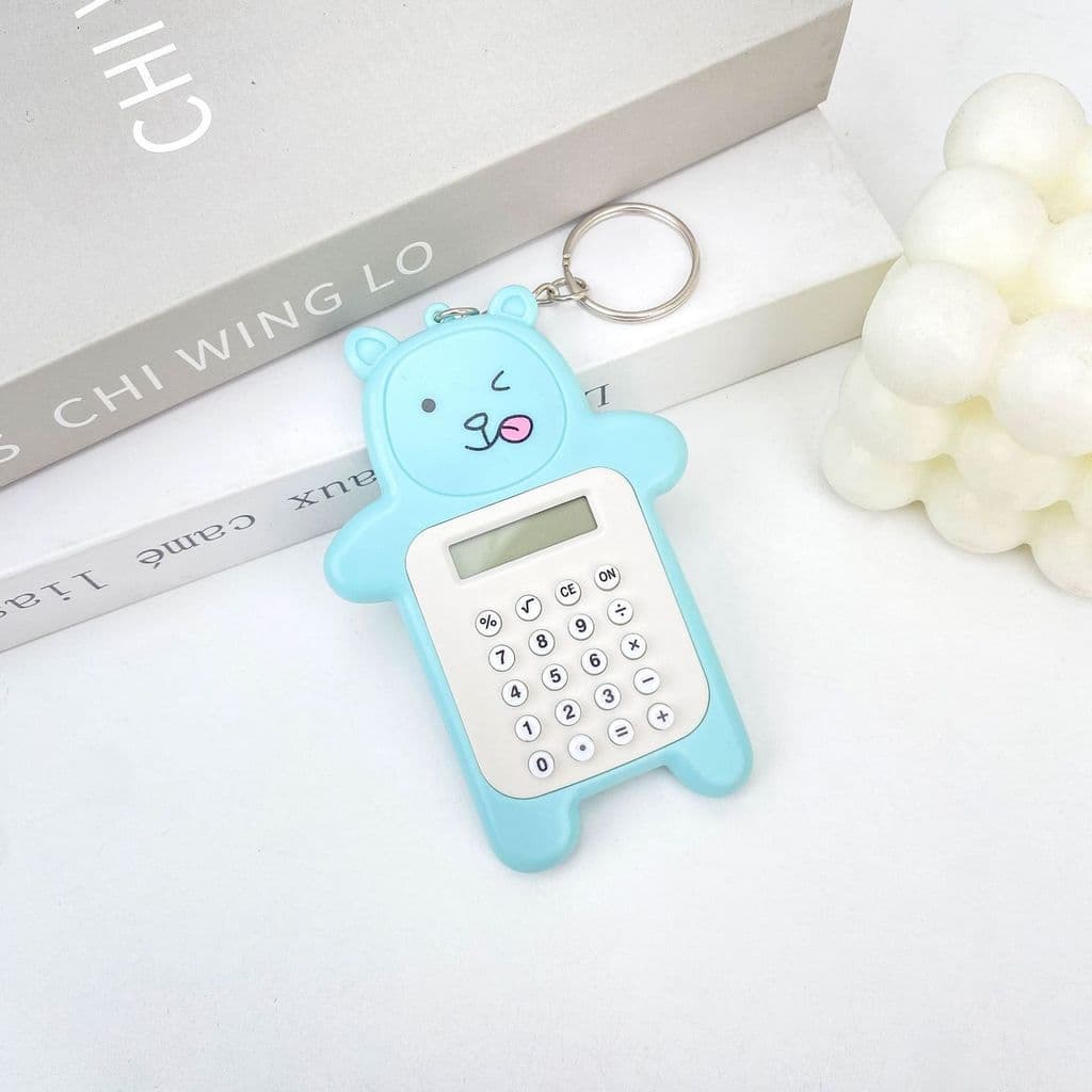 Calculadora fofa e portátil com design moderno, calculadora mini estilo cartoon para estudantes, calculadora de mão, mod