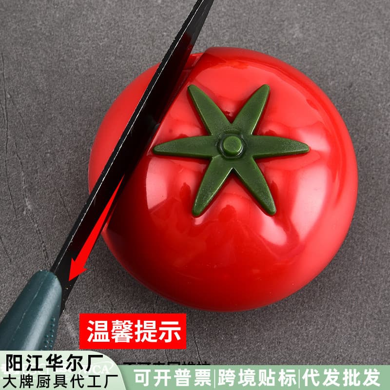 Afiador de Facas Mini em Forma de Tomate Criativo para Uso Doméstico, Afiador de Facas Manual Portátil em Forma de Tomat