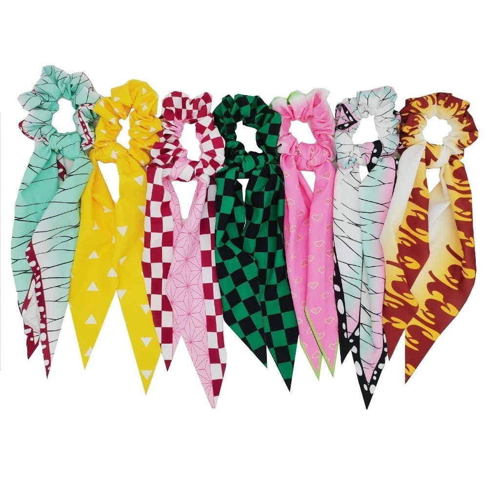 Faixa de Cabelo Anime Demon Slayer Cosplay Nezuko Zenitsu Tanjiro, Laço de Cabelo Fashion, Acessório de Cabelo para Fant