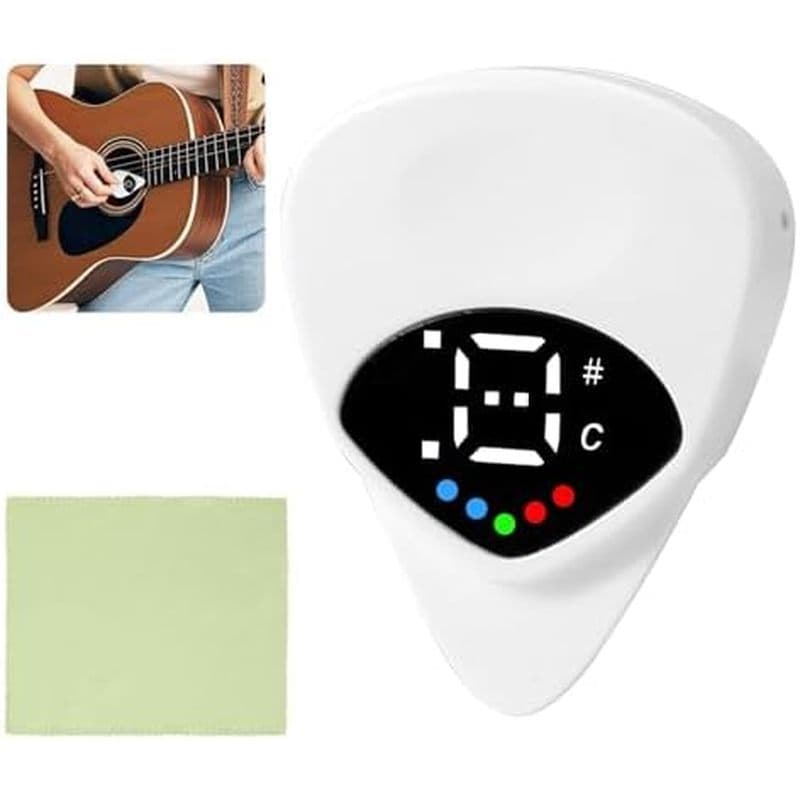Afinador De Palheta De Guitarra 2 Em 1 , Digital Com Tela LED & amp ; 12-ET , Instrumento De Cordas De Precisão , Afinaç