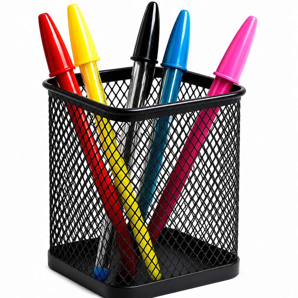 Porta Caneta Lapis Porta Treco Organizador de Mesa Metal Aramado Escritorio
