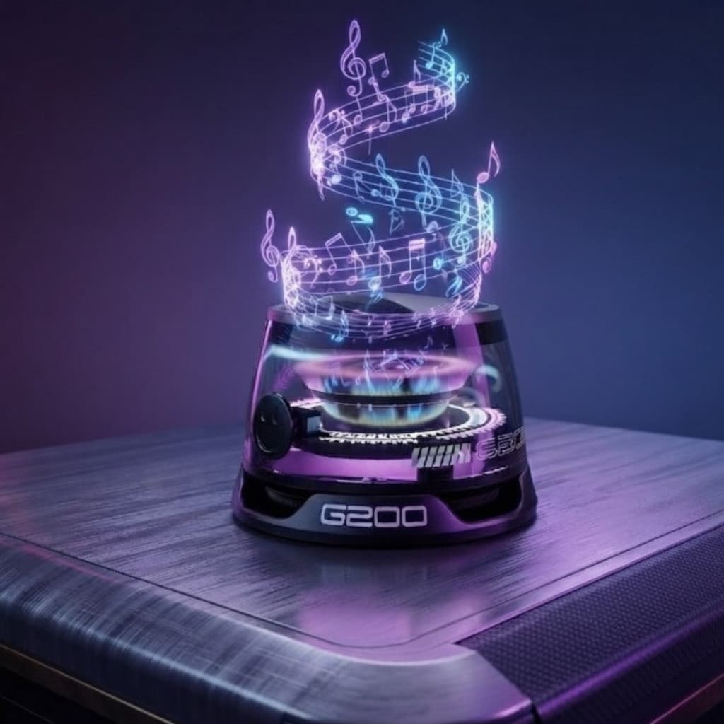 Caixa de Som Bluetooth Compacta com LED RGB Magnética Bateria Recarregável Dibea