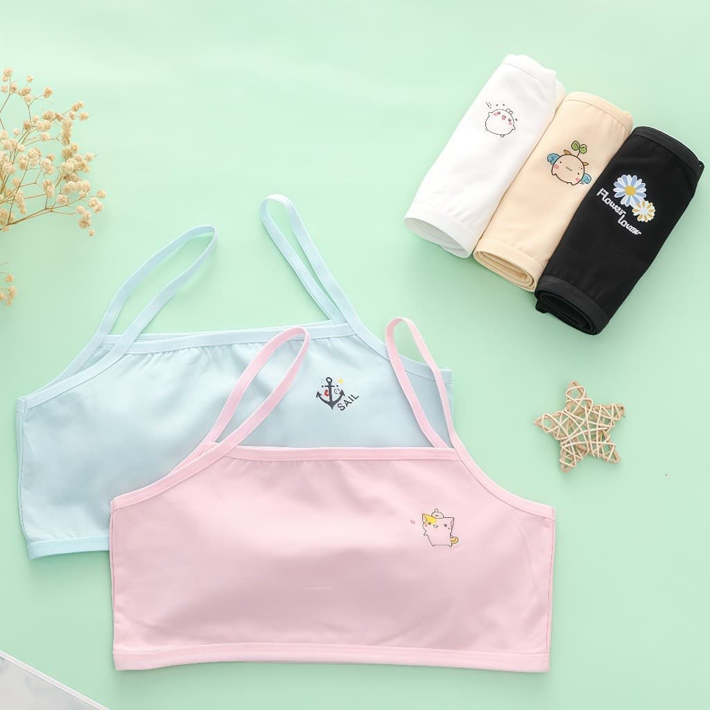 Sutiã De Treinamento Para Meninas De 6 A 16 Anos , Esportivo Macio , Adequado Pele , Roupa Íntima Bebês