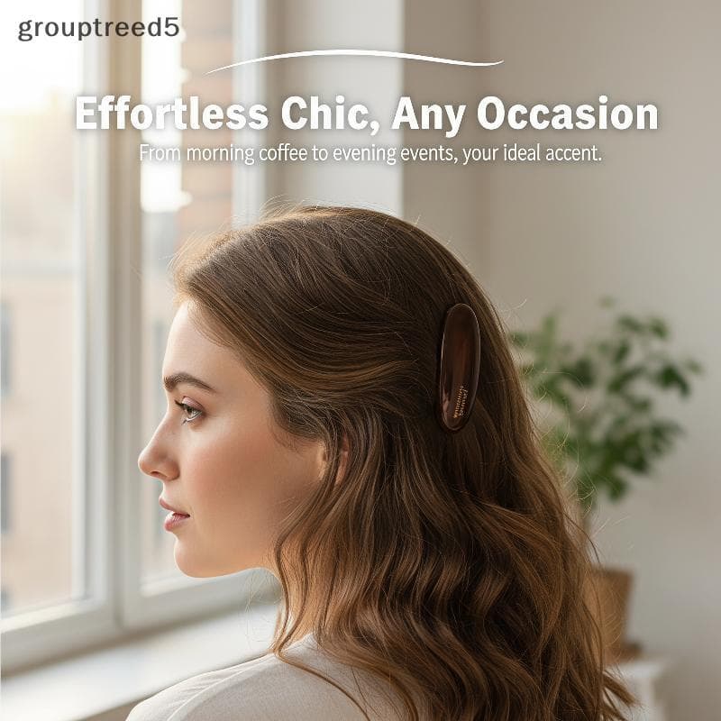 grouptreed5 Grampos De Cabelo De Ácido Acético Estilo Francês Para Mulheres Presilhas Ovais Retrô Simples Suaves No Aces
