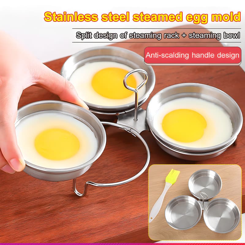 🍳 Suporte para cozinhar ovos no vapor com molde para ovos cozidos no vapor, diversos formatos, fácil extração e desenfor