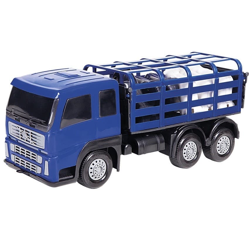 Caminhão Minifrota Boiadeiro com 4 Animais Brinquedo Caminhãozinho Infantil +3 anos Cores Sortidas
