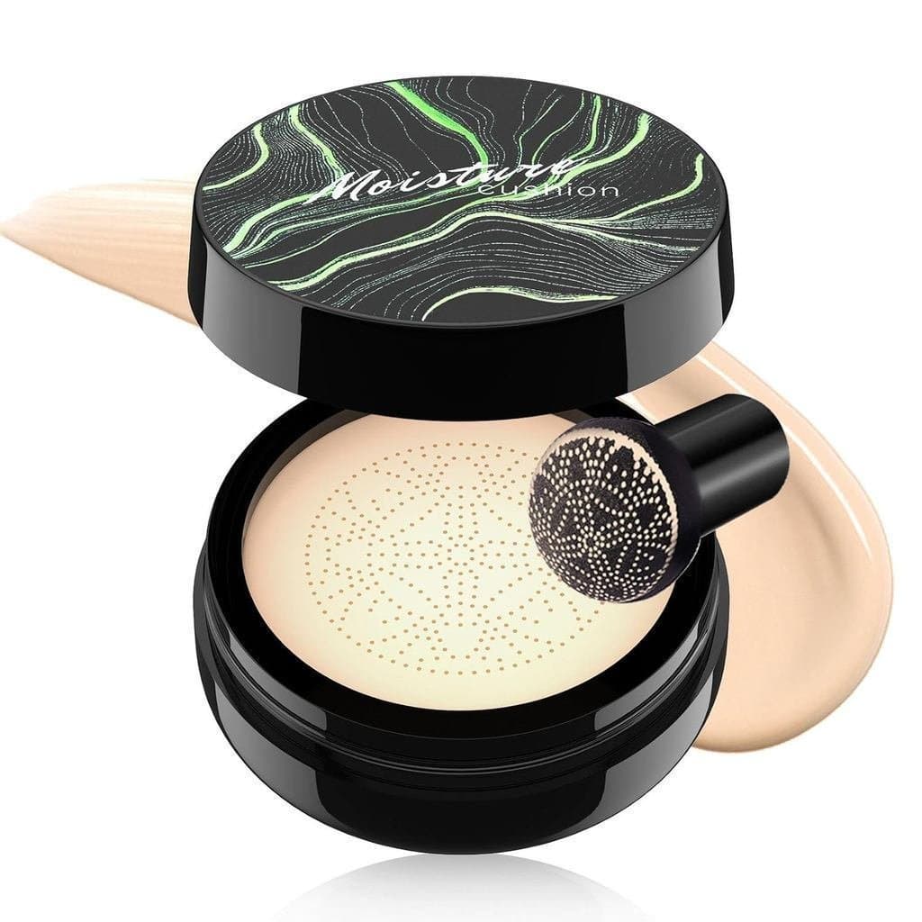 CC Cream com Aplicador em Forma de Cogumelo, Corretivo de Alta Cobertura, BB Cream Hidratante, Base de Maquiagem, Primer