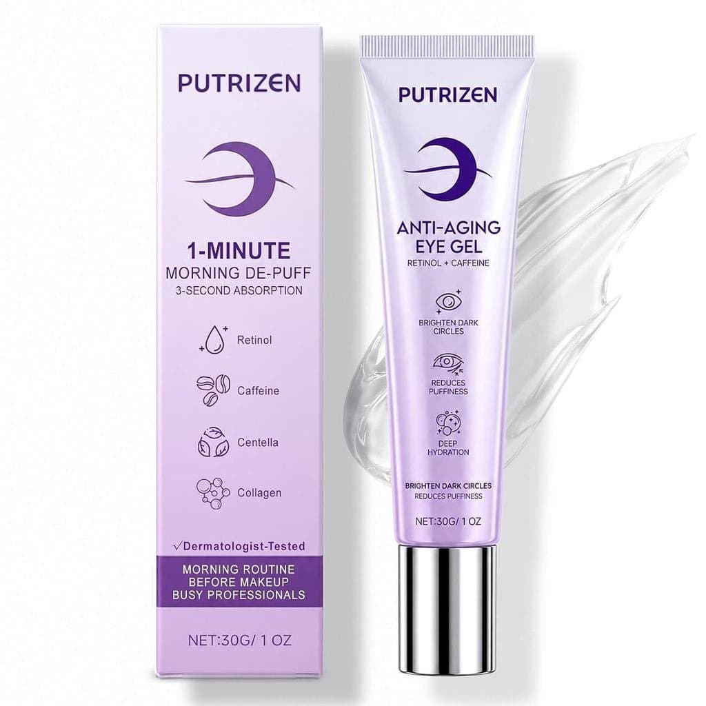 Creme para os Olhos com Retinol para Inchaço: Desinchaço Matinal em 1 Minuto |   Textura de gel ultraleve que é absorvid