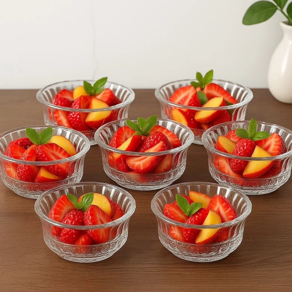 Conjunto 3 Potes de Vidro Armazena Mantimentos Sobremesas Cozinha Vasilha Recipiente Comer