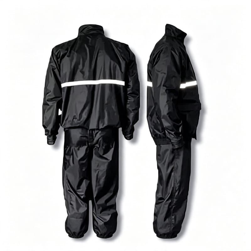 Conjunto Capa De Chuva Roupa Para Motoqueiros Ciclistas Impermeável Calça Jaqueta C/ Capuz