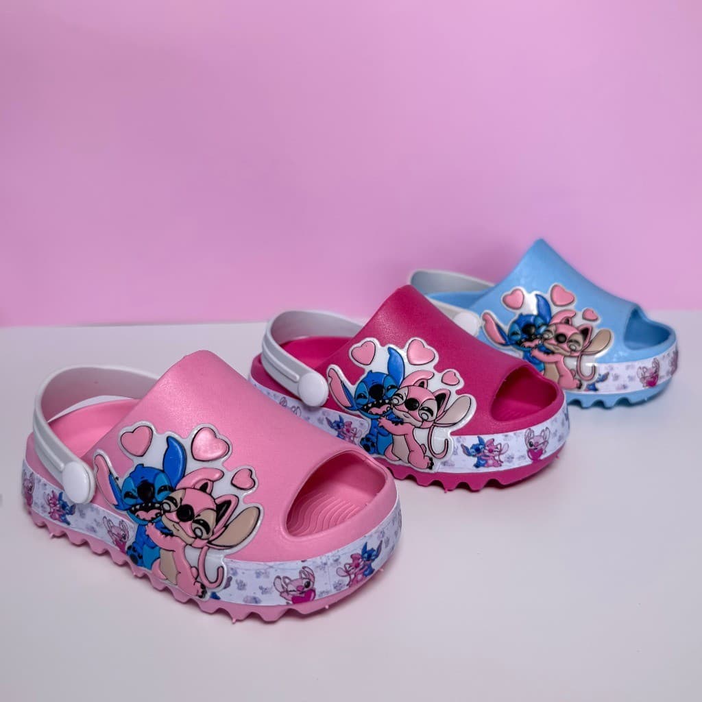 Sandália Baby Stitch Slide Infantil Stitch Babuche Stith Calçado Casual e Confortável Dia a Dia