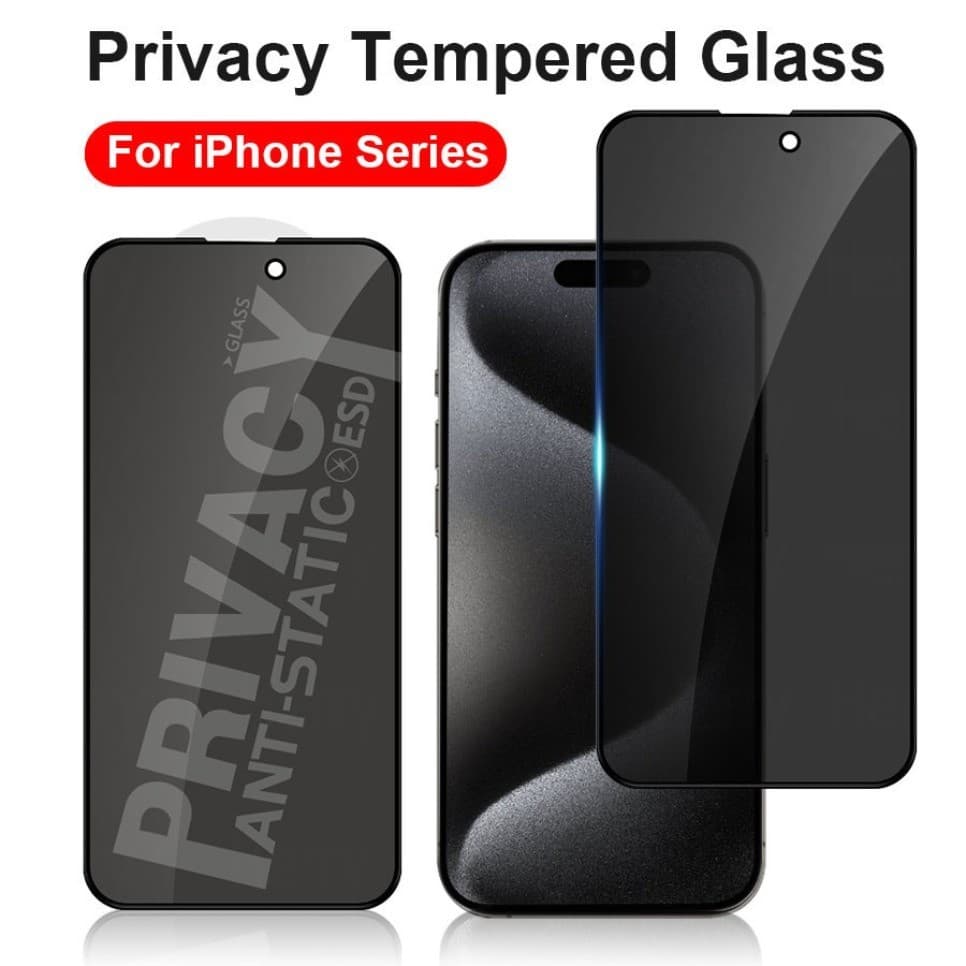 Protetor De Tela De Vidro Temperado Anti Espião De Privacidade De Cobertura Completa Para iPhone 17 16 Pro Max 15 Plus 1