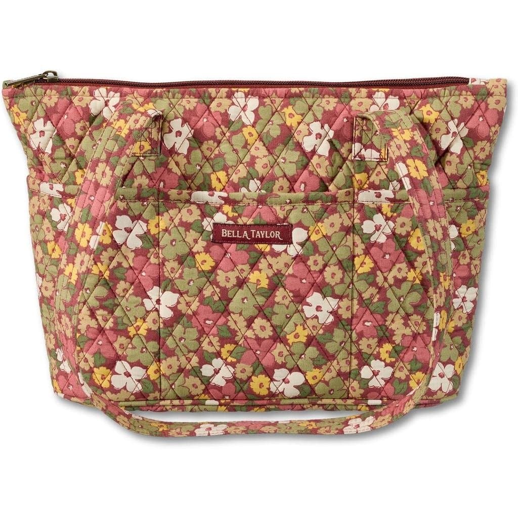 Bolsa Pequena Bella Taylor, Bolsa Acolchoada para Mulheres, Bolsa de Tecido Leve, 10 Bolsos, Fechamento com Zíper M7BH