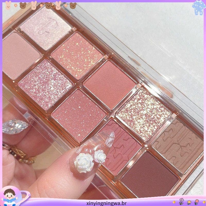 Loja venda quente Xiaoyu Begonia recomendado toranja pêssego paleta dez cores paleta de sombra contas fosco brilho reduz