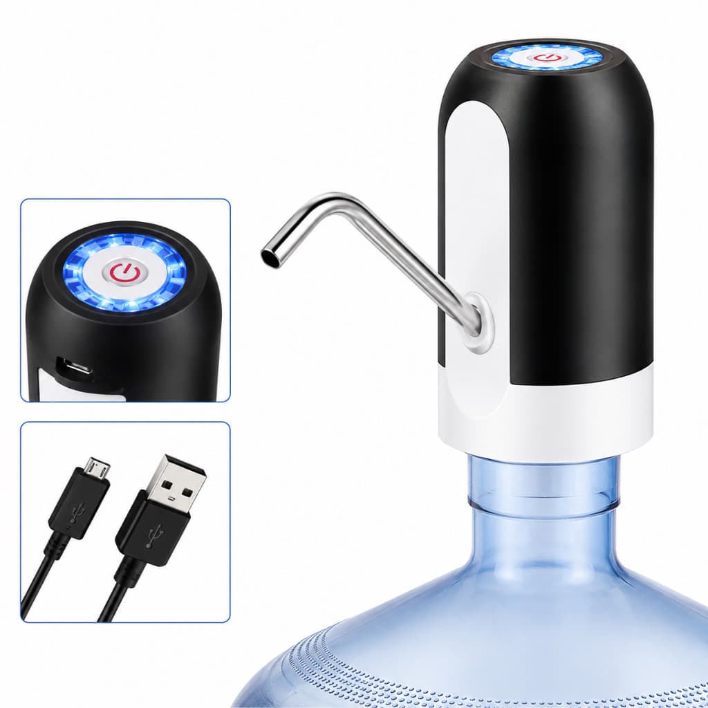 Bomba Elétrica De Galão Universal Com Carregamento USB Para Galão Garrafão De Água