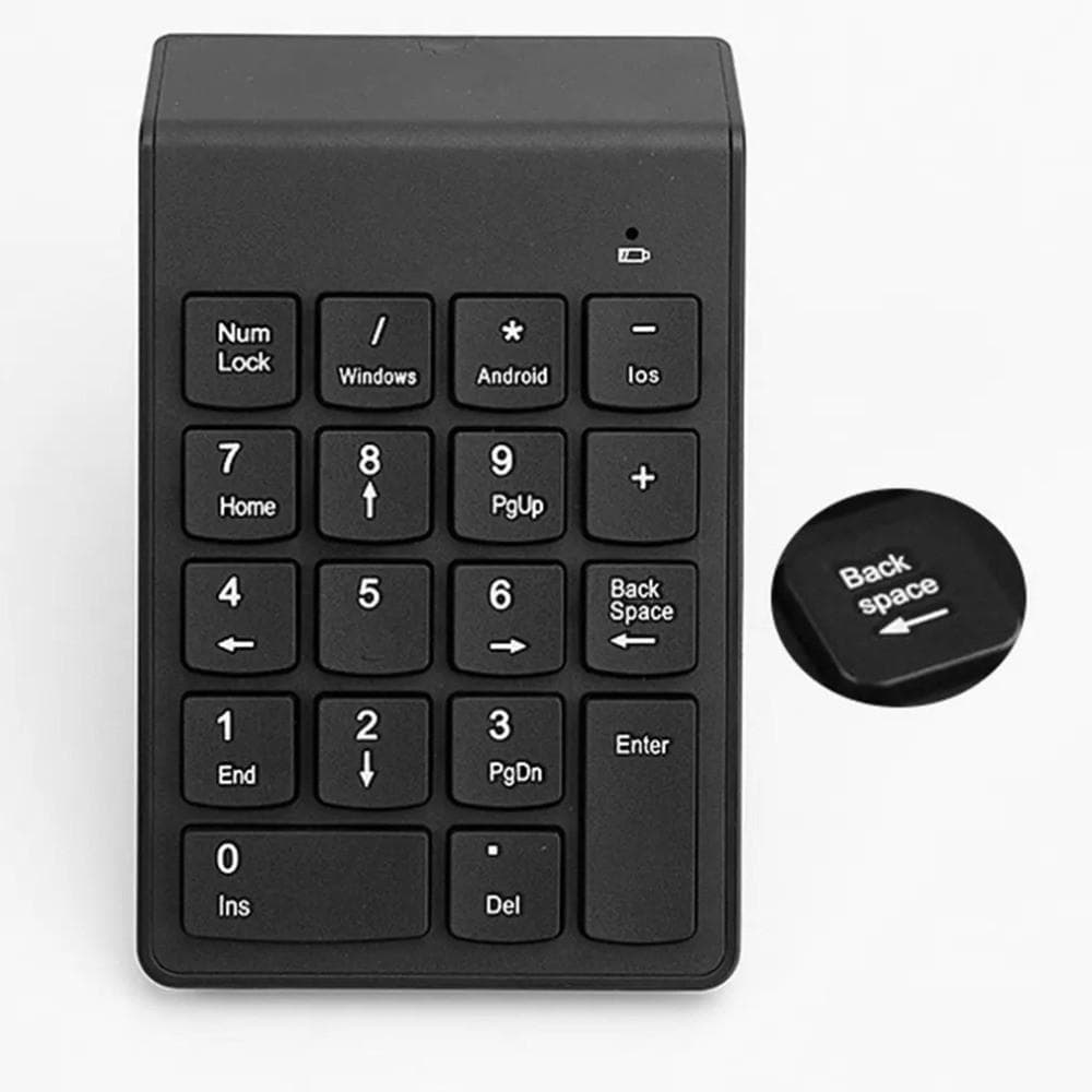 Teclado Sem Fio HWNOSU , Mini Digital De Design Fino De 18 Teclas , Numérico Bluetooth Ergonômico