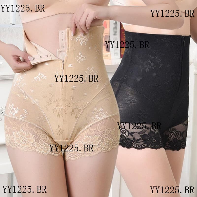 Calcinha P贸s-Parto Feminina Shorts De Compress茫o Abdominal Com Z铆per