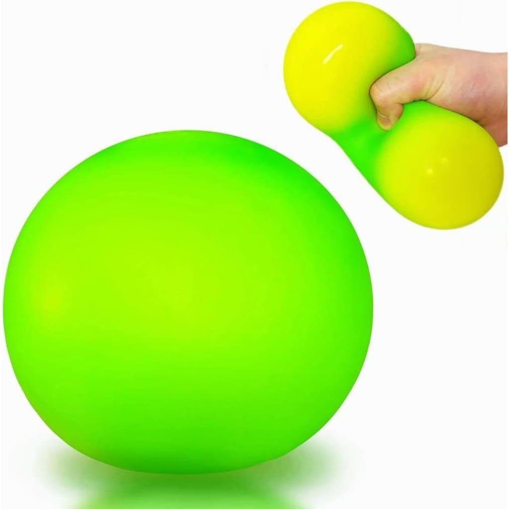 Bola Anti-estresse Verde Gigante de 4 Polegadas para Crianças e Adultos, Bola Anti-estresse Colorida e Mutável, Brinqued